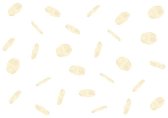 Golden Coins Falling or Flying. Golden Coin Background. Rich and Wealth Concept. Vector Illustration. 