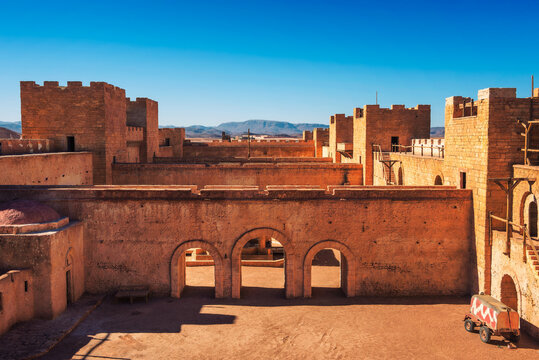 Ouarzazate, Morocco - January 14, 2019 : CLA Studios used as filming location for many movies including The Mummy, Sahara, Troy, Gladiator. This film set has been used in Game of Thrones TV series.