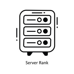 Server Rank doodle Icon Design illustration. Networking Symbol on White background EPS 10 File