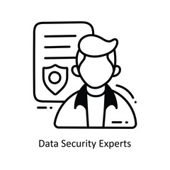 Obraz premium Data Security Experts doodle Icon Design illustration. Networking Symbol on White background EPS 10 File