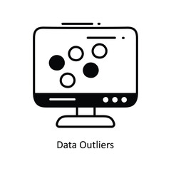 Data Outliers doodle Icon Design illustration. Networking Symbol on White background EPS 10 File