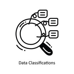 Data Classifications doodle Icon Design illustration. Networking Symbol on White background EPS 10 File