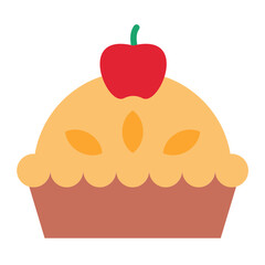 Vector Design Apple Pie Icon Style