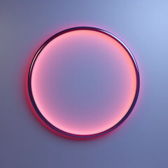 Soft Pink Neon Ring Backdrop