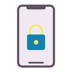 Vector Design Mobile Lock Icon Style