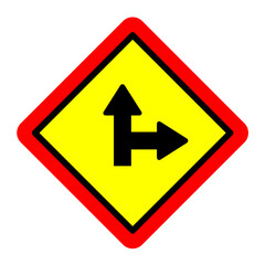Vector Design Side Road Right Icon Style