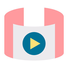 Vector Design Video Player Icon Style