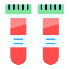 Vector Design Test Tubes Icon Style