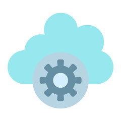Vector Design Cloud Settings Icon Style