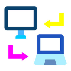 Vector Design Data Synchronization Icon Style