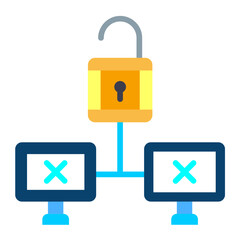 Vector Design Unsecure Icon Style