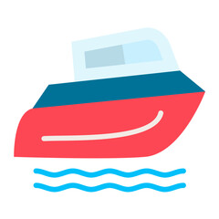 Vector Design Speed Boat Icon Style