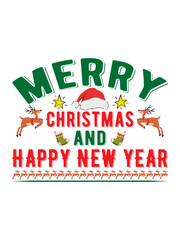 Christmas day happy Christmas t-shirt design vector 