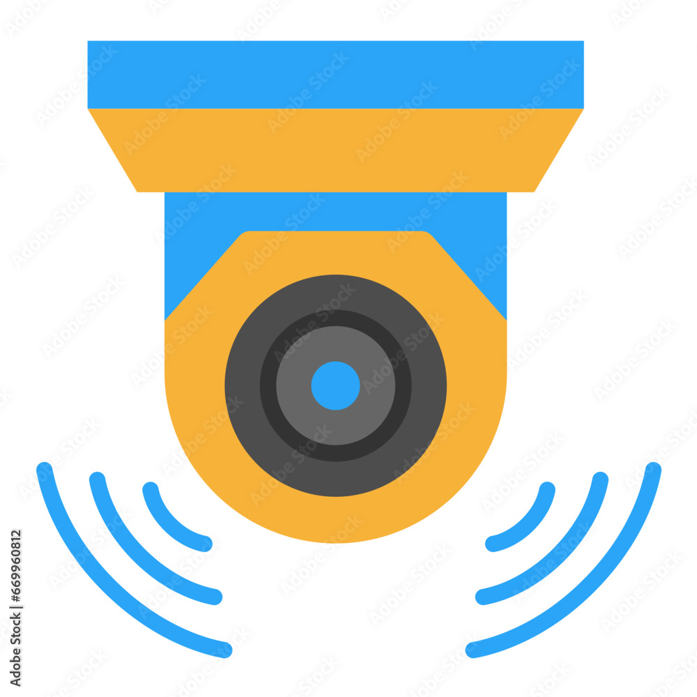 Sticker CCTV Camera Icon Style