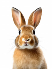 Fototapeta premium Rabbit Studio Shot Isolated on Clear White Background, Generative AI