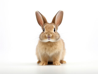 Rabbit Studio Shot Isolated on Clear White Background, Generative AI