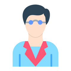 Male Professor Icon Style