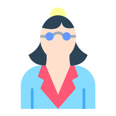 Female Professor Icon Style