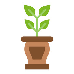 Plant Pot Icon Style
