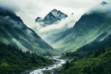 Obrazy na Plexi  swiss mountains landscape