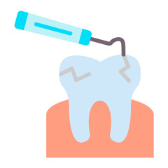 Tooth Scaling Icon Style