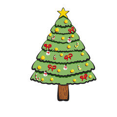 green christmas tree