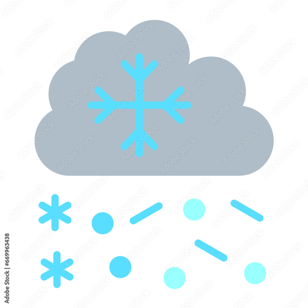 Canvas Prints heavy snow icon style