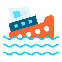 Boat Sink Icon Style