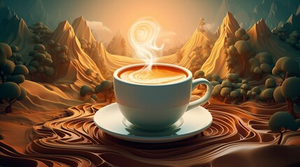 Obraz premium Bulletproof coffee, mixed with natural butter and coconut oil, paleo, keto, ketogenic drink breakfast