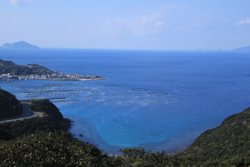 高知県　大月町からみた宿毛湾
