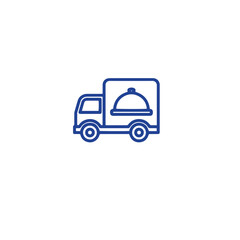  Food Delivery Related Vector Line Icons.