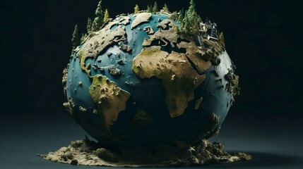 Fototapeta premium Sustainable living earth nature plant