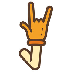 rock hand sign icon