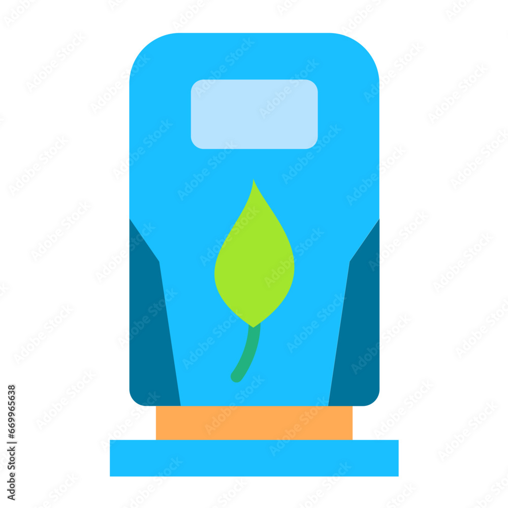 Poster eco fuel icon style