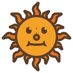 sunny cartoon face icon