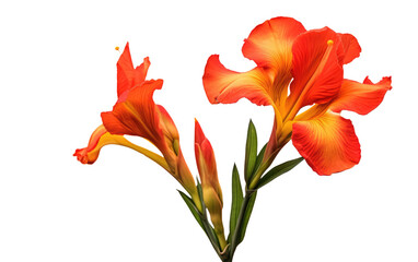 Canna Lily Flowering Insights on transparent background