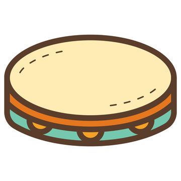tan tambourine musical instrument clip art preview