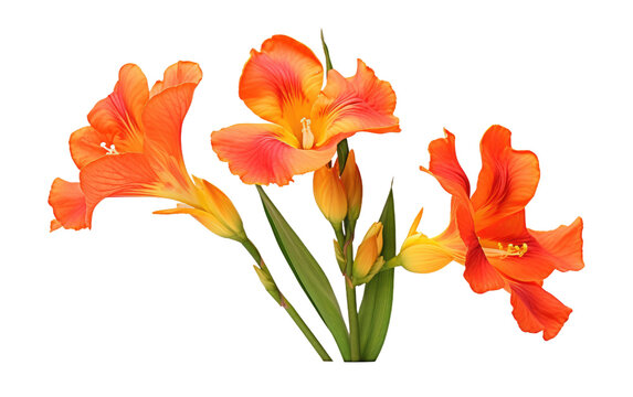 Canna Lily Flowers Growing Tips on transparent background