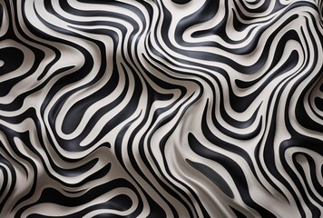 a close up of an abstract wavy pattern of a cow zebra , photography installations