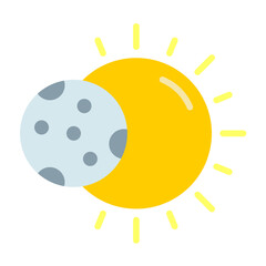 Naklejka premium Solar Eclipse Icon Style