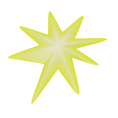 3d golden star
