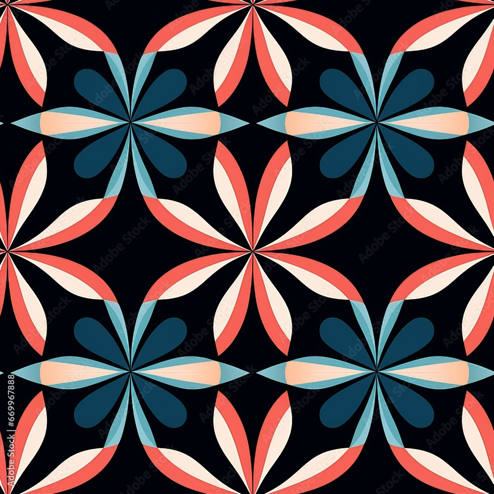 Poster Minimalist Kaleidoscope Abstractions Pattern