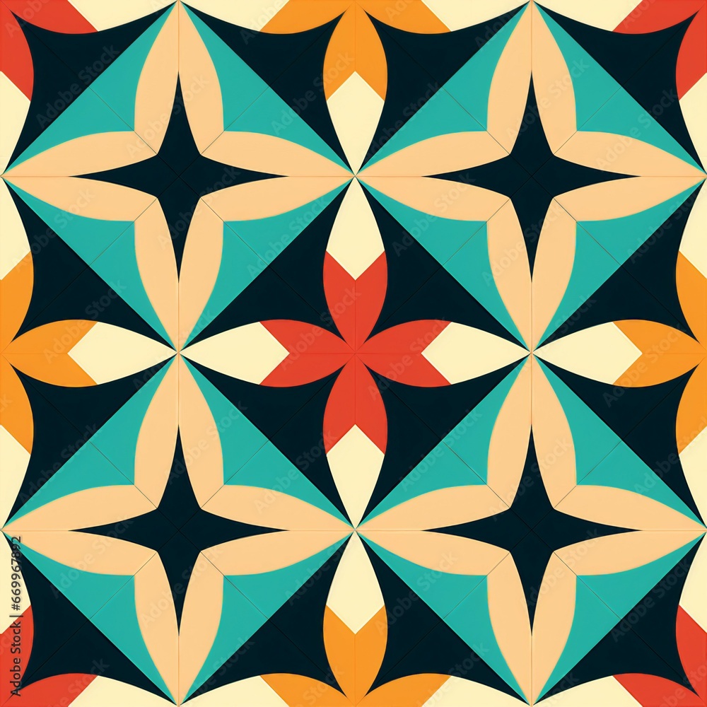 Poster minimalist kaleidoscope abstractions pattern