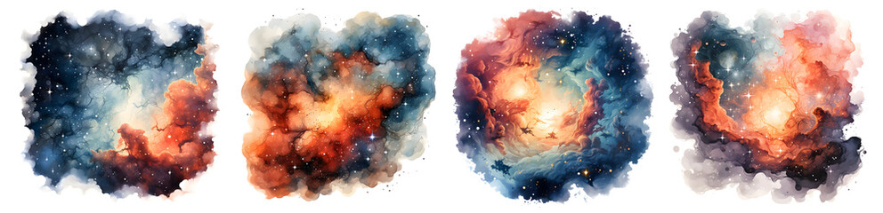 Liquid space cosmic dynamic motion banner isolated