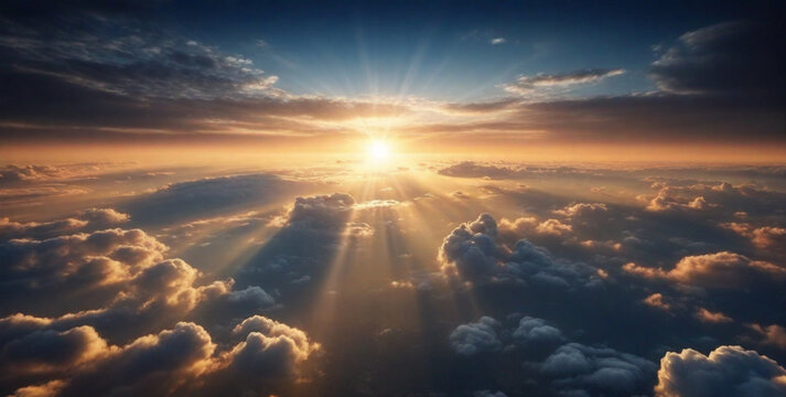  sunset in the sky HD 8K wallpaper Stock Photographic Image