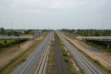 The railroad tracks stretched as far as the city looked out into the countryside. It is considered a development of the modern era.
