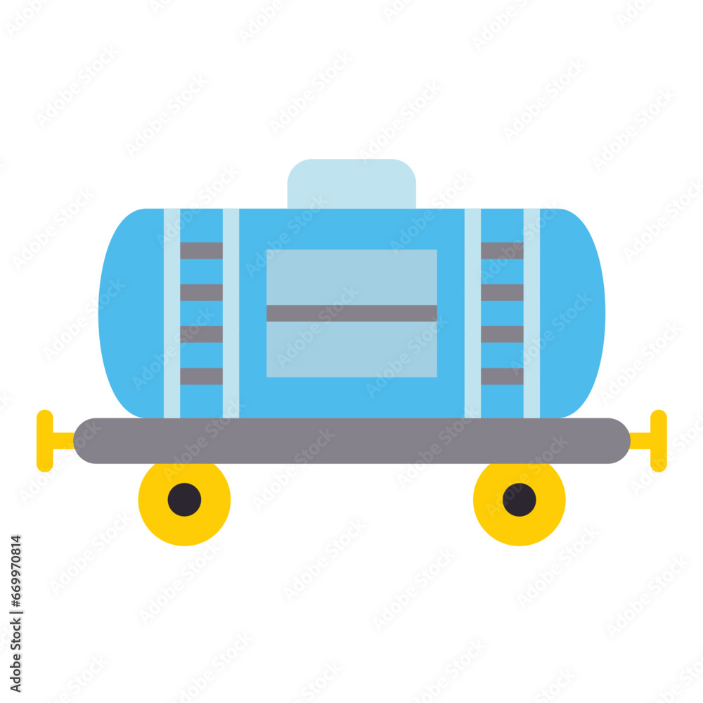 Wall mural industry wagon icon style