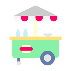 Hot Dog Stall Icon Style