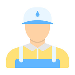 Male Plumber Icon Style
