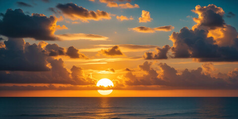 beautiful sunset at the ocean